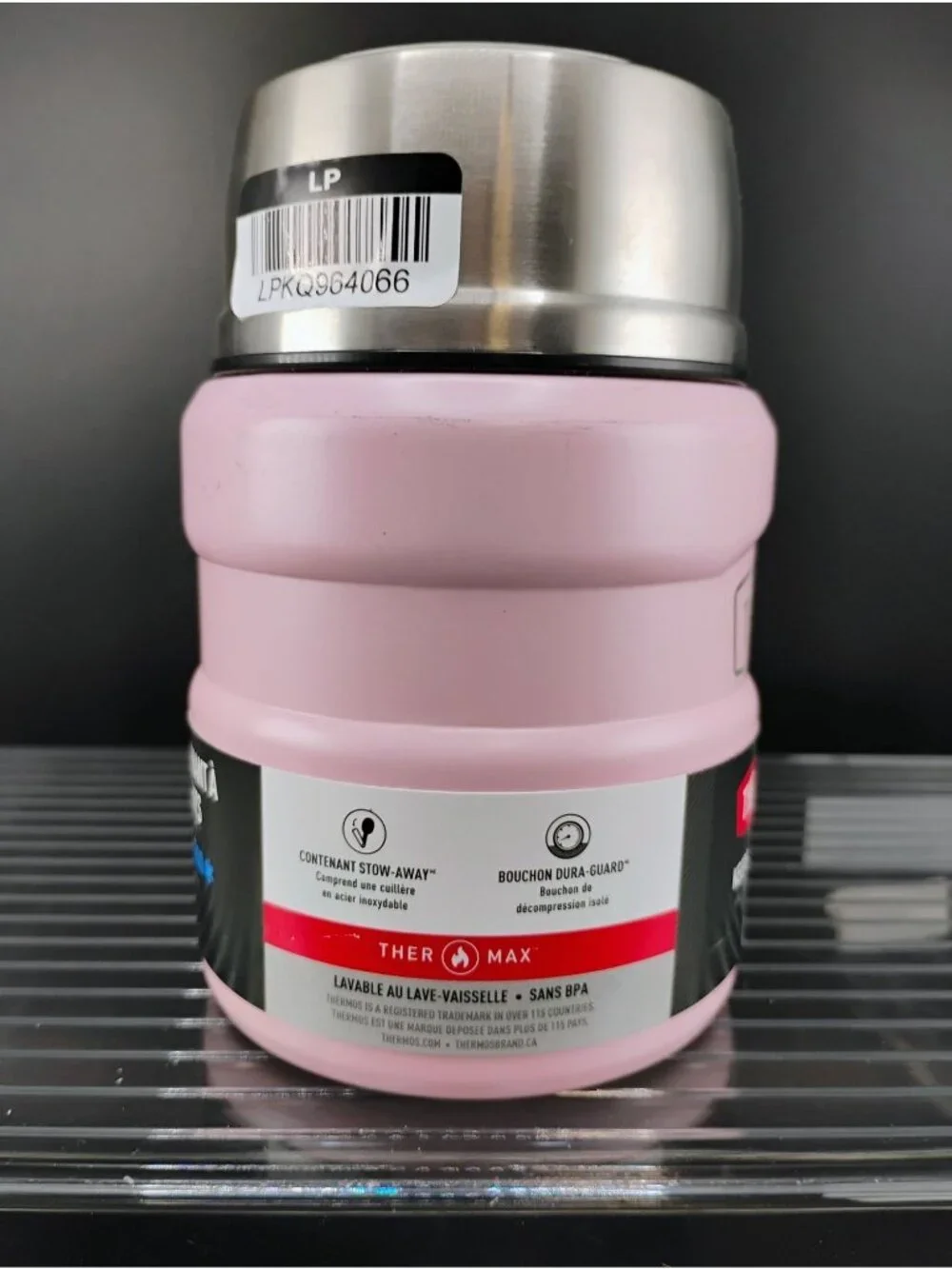 Thermos Stainless Steel Pink Food Jar 16oz Vacuum Insulated BPA-Free